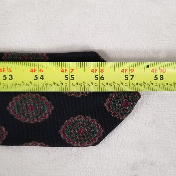 Robert Talbott Medallion Silk Tie Red Blue Best of Class  Robert Talbott Hand Sewn Tie for Nordstrom Silk Wool Medallion 3 1/8 x 57 3/8